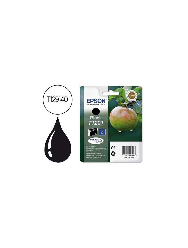 Ink-jet epson stylus t1291 negro sx420w  425w  office bx305f  bx320f -alta capacidad-