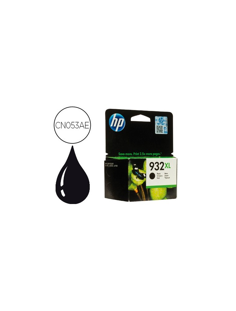 Ink-jet hp 932xl negro cn053ae officejet 61006600 capacidad 1000 pag