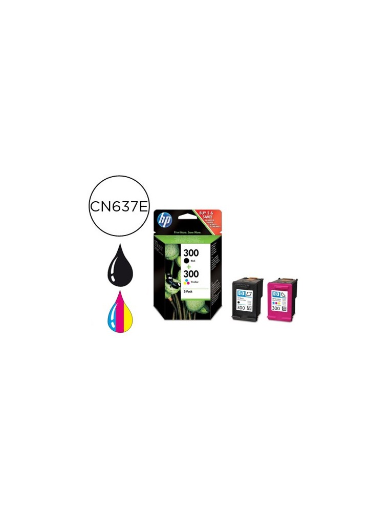 Ink-jet hp n.300 negro  tricolor deskjet photosmart envy pack 2