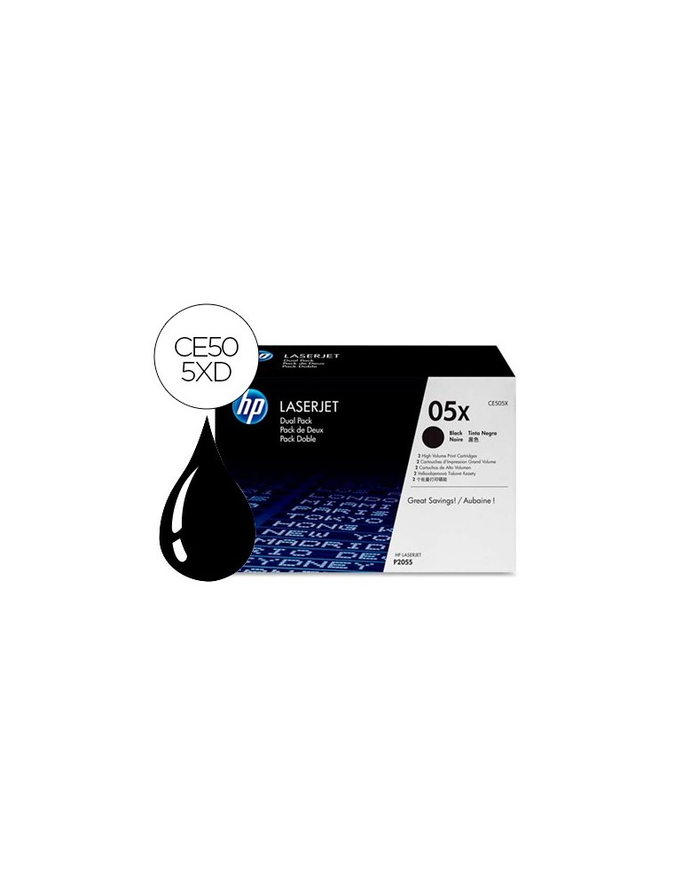 Hewlett Packard Hp Toner Laser Negro 6.500 Paginas Pack 2 Laserjet P2055D2055Dn2050D2050