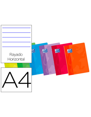 Libreta escolar oxford 48 h din a4 1 raya horizontal