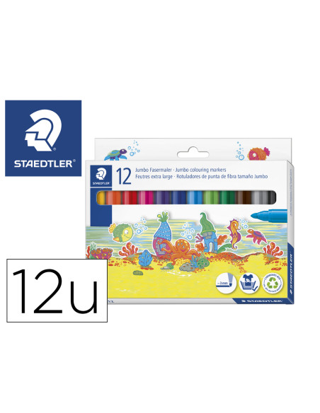 STAEDTLER ROTULADOR GRUESO NORIS ESTUCHE 12 UD COLORES SURTIDOS