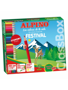 Lapices de colores alpino festival classbox caja de 288 unidades 12 colores surtidos