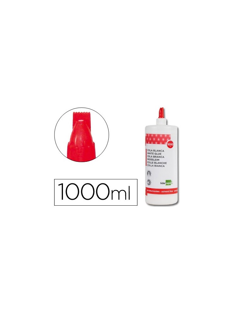 Pegamento cola blanca lavable liderpapel bote de 1000 ml