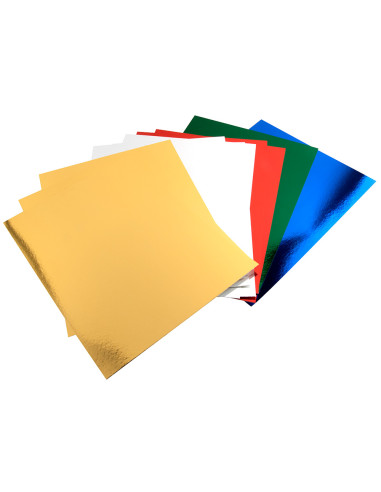 Bloc trabajos manuales liderpapel cartulina metalizada 240x315mm 10 hojas colores surtidos