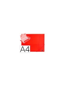 Carpeta liderpapel gomas solapas 34960 polipropileno din a4 rojo translucido