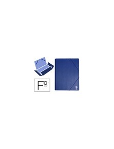 Carpeta liderpapel gomas folio solapas plastico azul