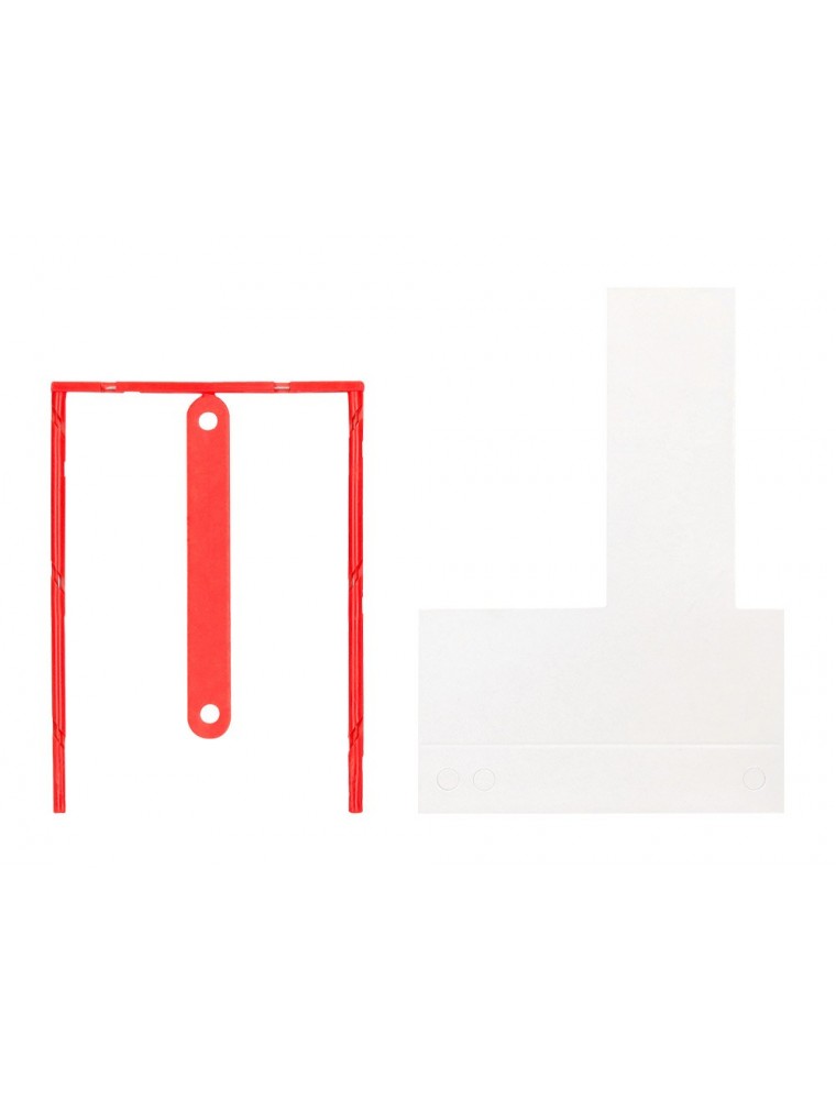 Encuadernador fastener q-connect plastico d-clips color rojo caja de 100 unidades