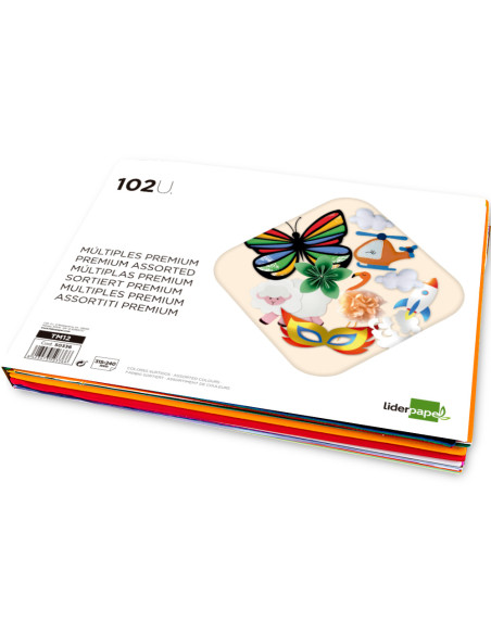 Bloc trabajos manuales liderpapel multiple premium 240x315mm 102 hojas colores surtidos