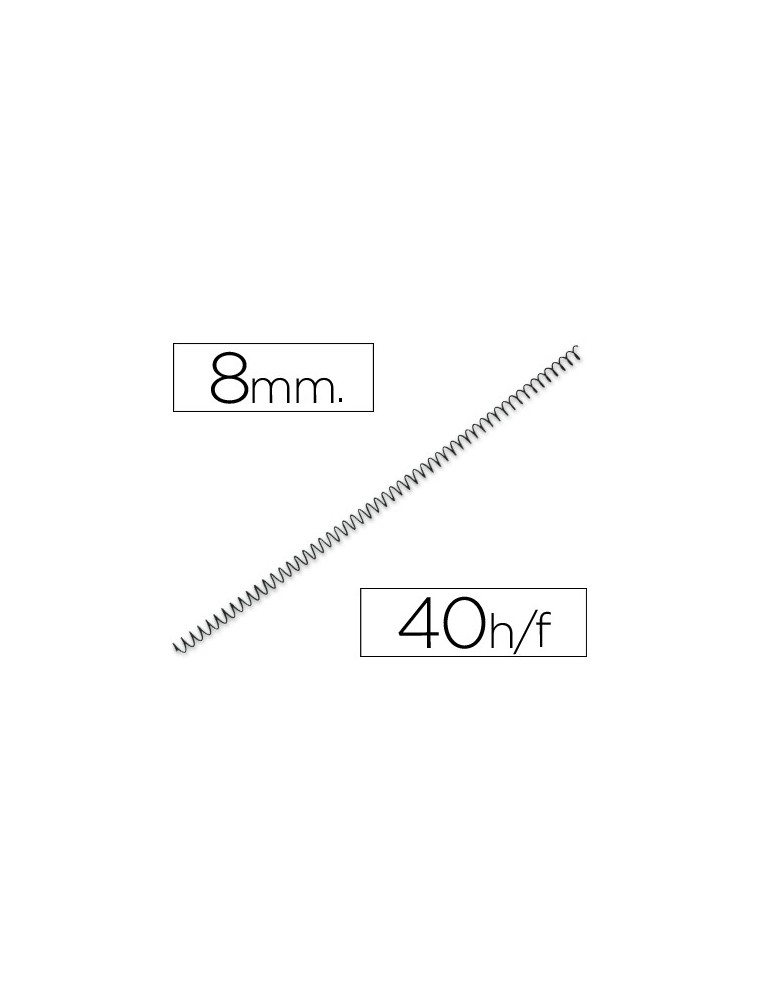 Espiral metalico q-connect 56 41 8mm 1mm caja de 200 unidades