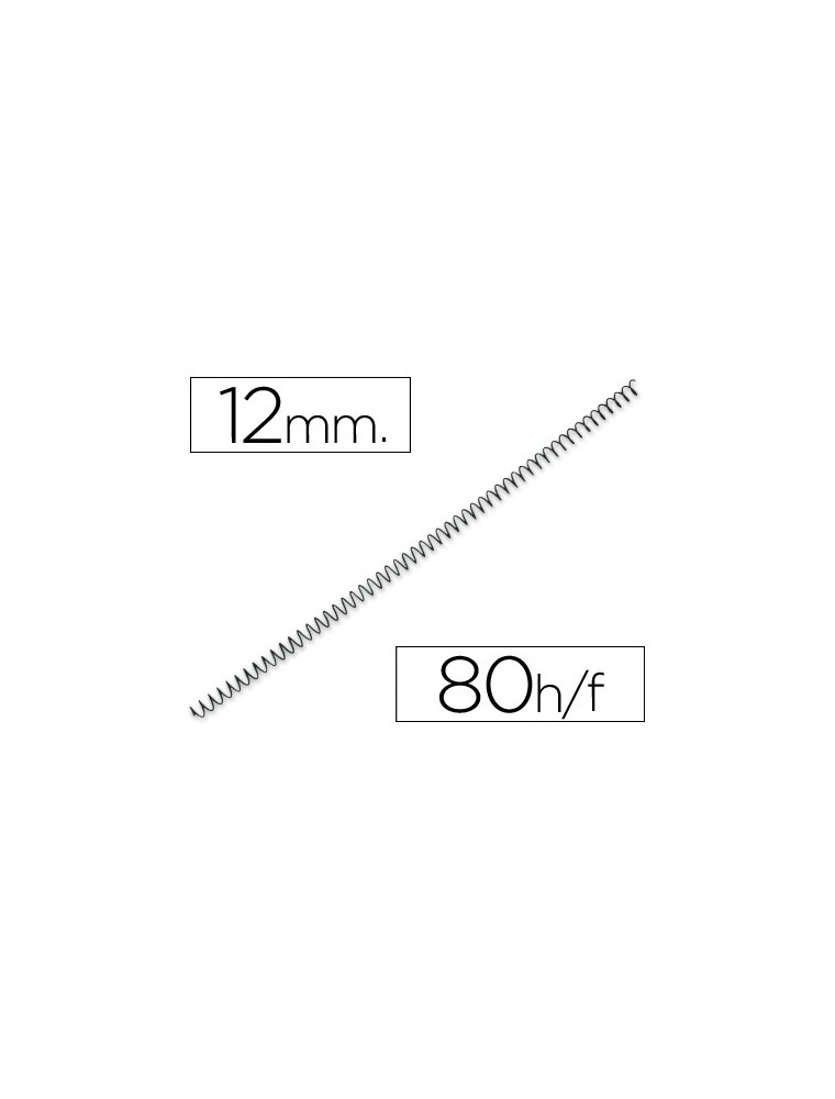 Espiral metalico q-connect 56 41 12mm 1mm caja de 200 unidades