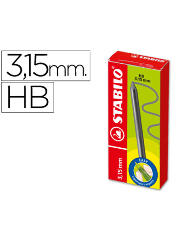 Minas stabilo easy ergo grafito hb 3,15 mm caja de 6 minas