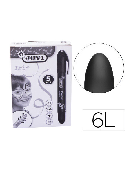 Barra de maquillaje jovi twist make-up negro caja de 5 unidades