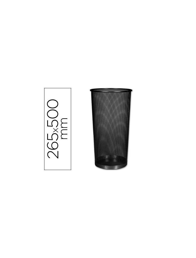 Paraguero metalico q-connect kf00829 rejilla negro 26,5 diametro x 50 cm