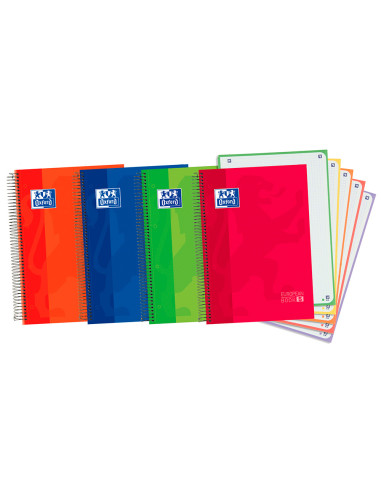 OXFORD CUADERNO CLASSIC EUROPEANBOOK 5 WRITE&ERASE 120H (50% GRATIS) A4+ 5X5 MICROPERFORADO T/EXTRADURA PACK 5 UD C/SURTIDOS ...