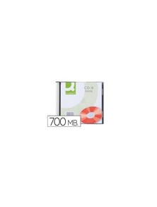 Cd-r q-connect capacidad 700mb duracion 80min velocidad 52x caja slim