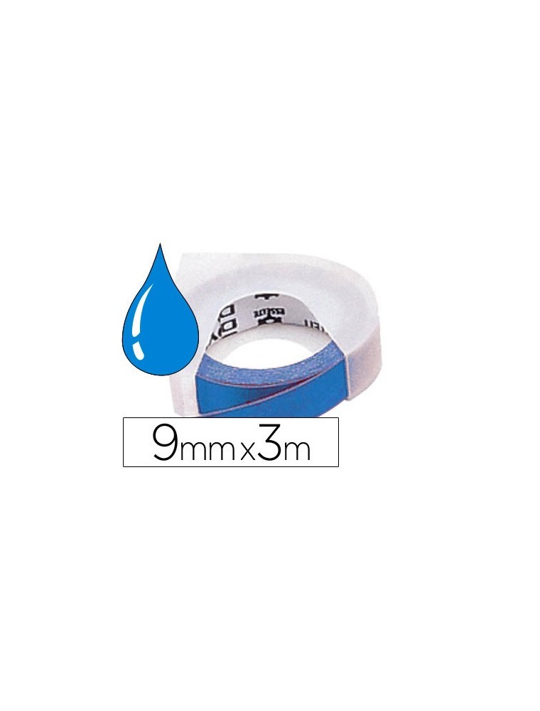 Cinta dymo 3d 9 mm x 3 mt azul tradicional