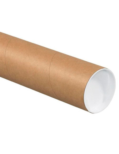 Tubo de carton q-connect portadocumentos cartoncillo encolado reciclado 1,8 mm con 2 tapas de plastico 40x430 mm