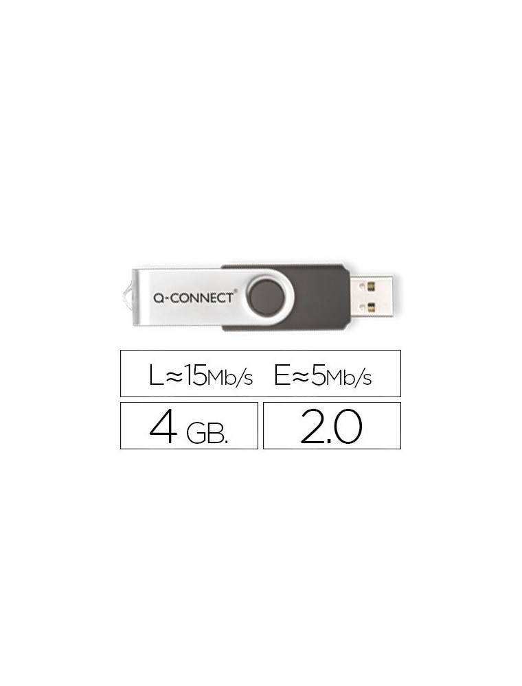 Memoria usb q-connect flash 4 gb 2.0