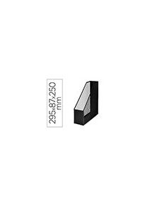 Revistero metalico q-connect rejilla gxa29 negro 87x295x250mm