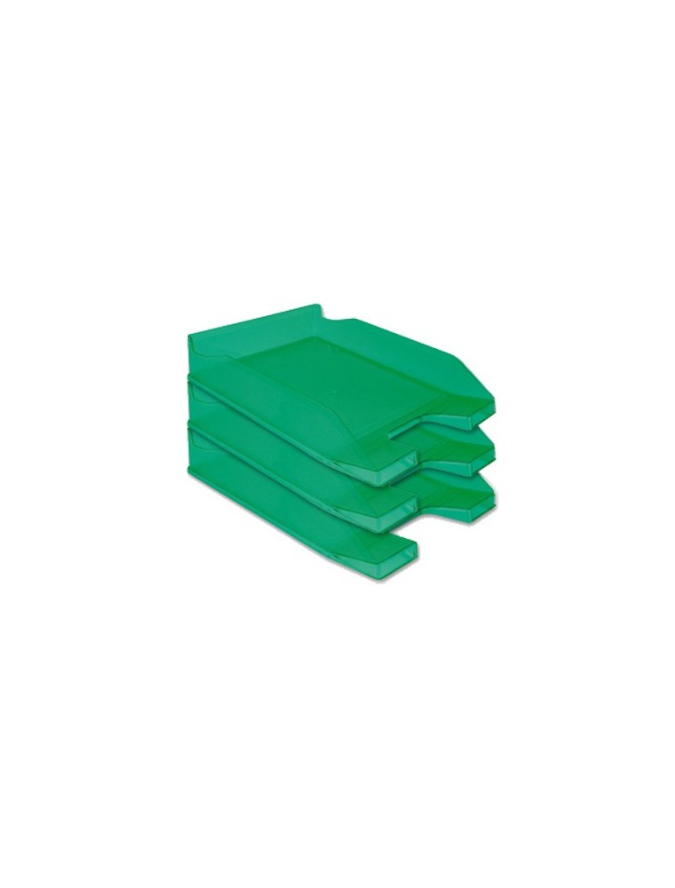 Bandeja sobremesa plastico q-connect verde transparente 240x70x340 mm