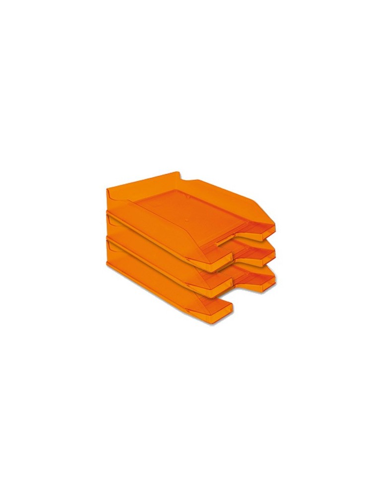 Bandeja sobremesa plastico q-connect naranja transparente240x70x340 mm