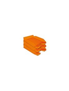 Bandeja sobremesa plastico q-connect naranja transparente240x70x340 mm