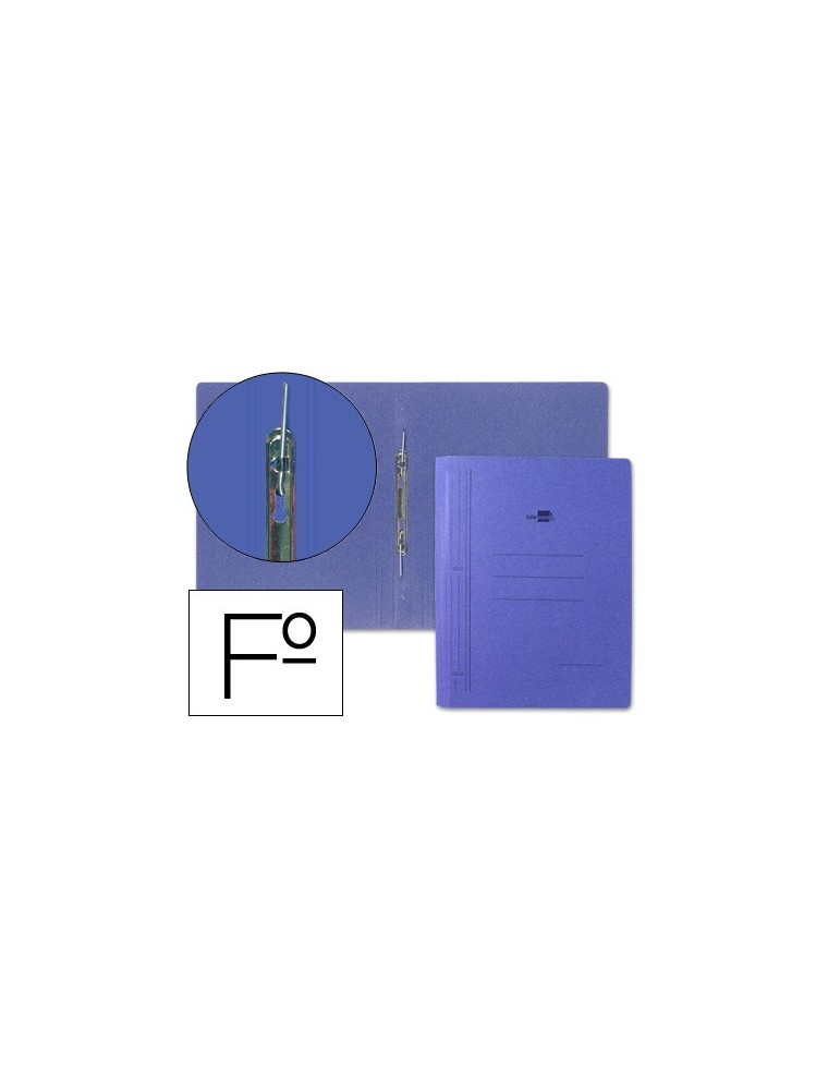 CARPETA GUSANILLO CARTON AZUL FOLIO LIDERPAPEL