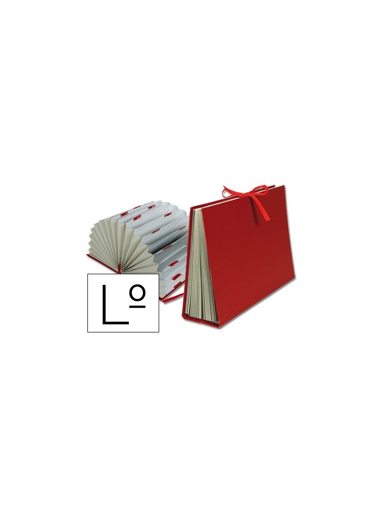 Carpeta fuelle liderpapel letras carton forrado burdeos