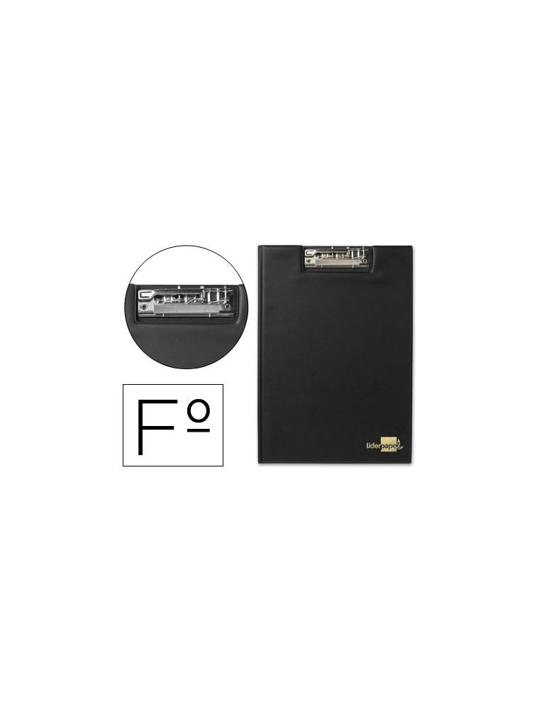 Carpeta liderpapel miniclip superior folio plastico negro