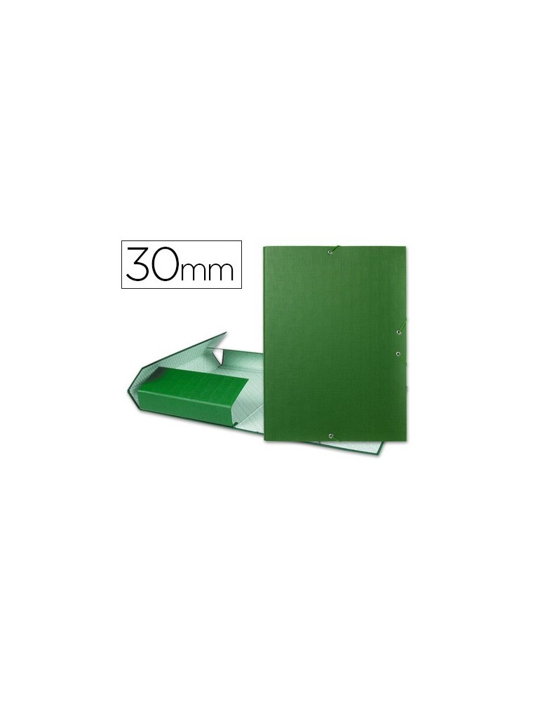 Carpeta proyectos liderpapel folio lomo 30mm carton forrado verde