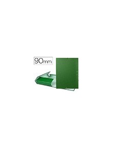 Carpeta proyectos liderpapel folio lomo 90mm carton forradoverde