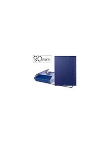 Carpeta proyectos liderpapel folio lomo 90mm carton forradoazul