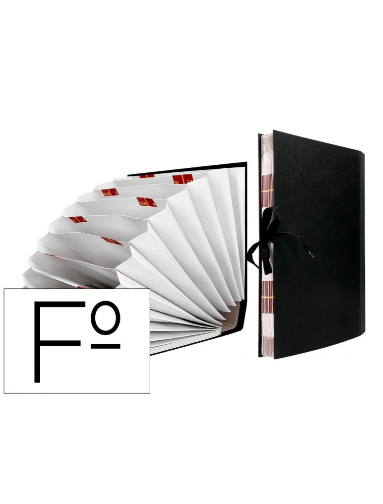 Carpeta fuelle liderpapel folio carton forrado negra