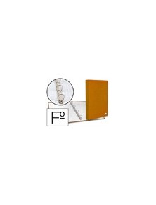 Carpeta de 4 anillas 25mm mixtas liderpapel folio carton forrado paper coat naranja