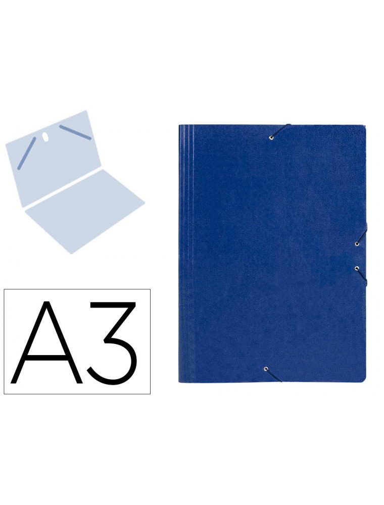 Carpeta planos liderpapel a3 carton gofrado n 12 azul