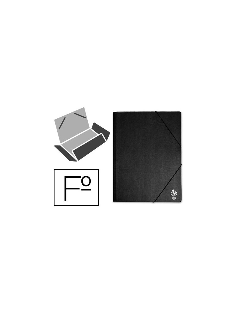 Carpeta liderpapel gomas folio solapas plastico negra