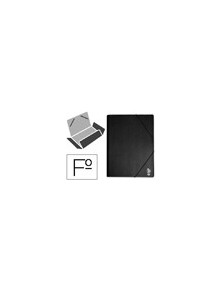 Carpeta liderpapel gomas folio solapas plastico negra