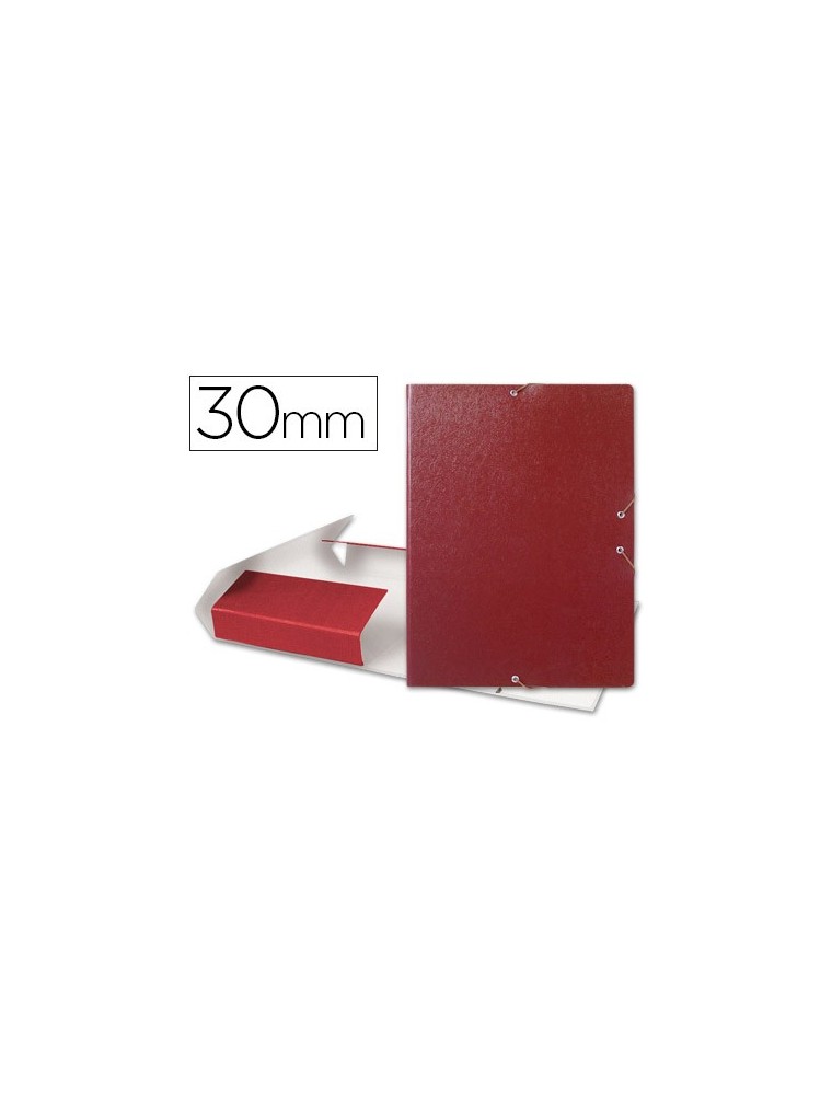 Carpeta proyectos liderpapel folio lomo 30mm carton gofrado roja