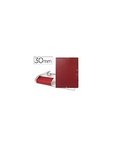 Carpeta proyectos liderpapel folio lomo 30mm carton gofrado roja