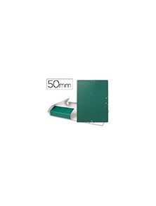 Carpeta proyectos liderpapel folio lomo 50mm carton gofrado verde