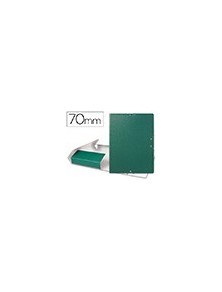 Carpeta proyectos liderpapel folio lomo 70mm carton gofrado verde