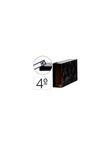 Caja archivador liderpapel classic blue cuarto apaisado negra