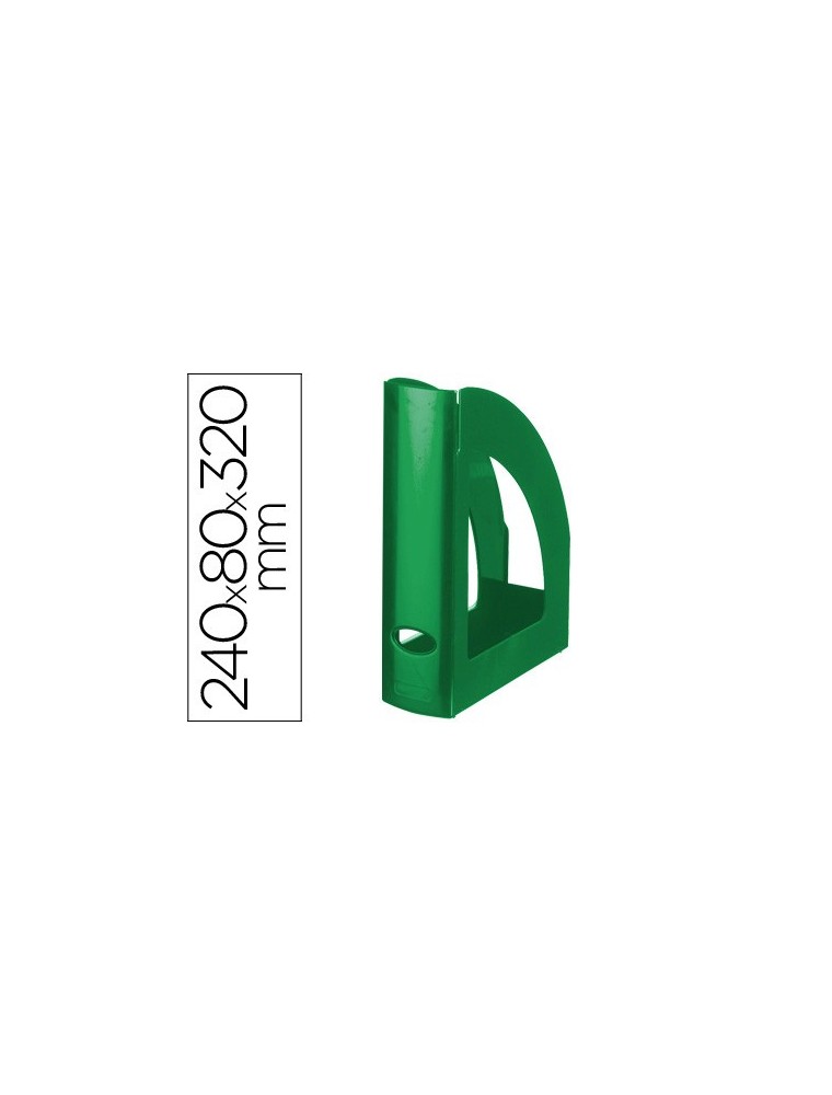 Revistero plastico q-connect verde opaco