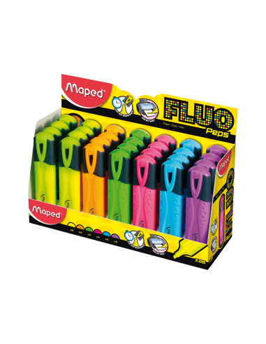 Rotulador maped fluo peps classic expositor de 28 unidades colores surtidos