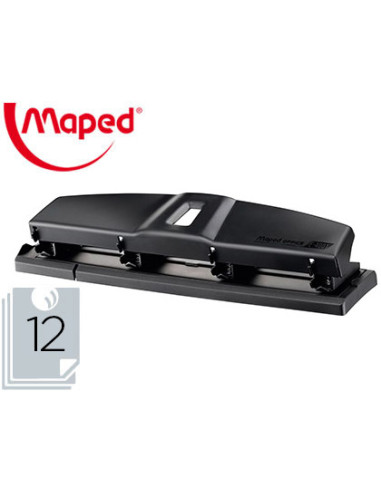 MAPED PERFORADORA ESSENTIAL METAL 4 AGUJEROS NEGRO