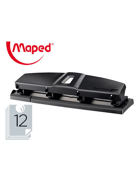 MAPED PERFORADORA ESSENTIAL METAL 4 AGUJEROS NEGRO