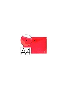 Carpeta liderpapel dossier broche 34040 polipropileno din a4 roja transparente 50 hojas