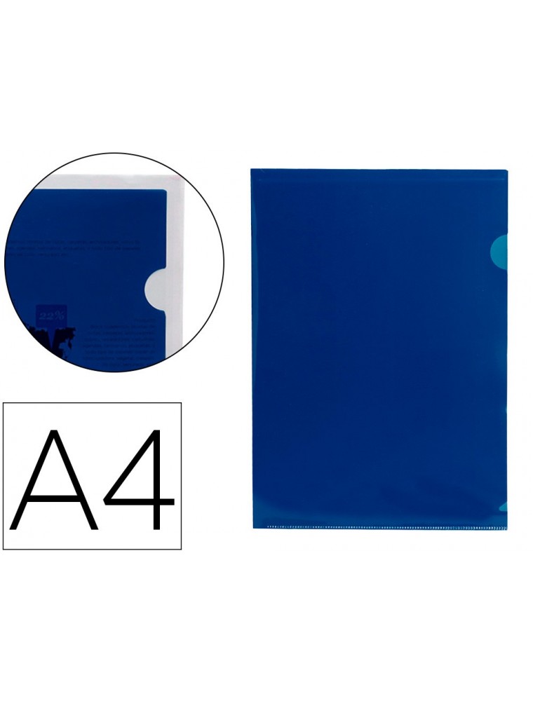 Carpeta liderpapel dossier uñero 44002 polipropileno din a4 azul 20 hojas