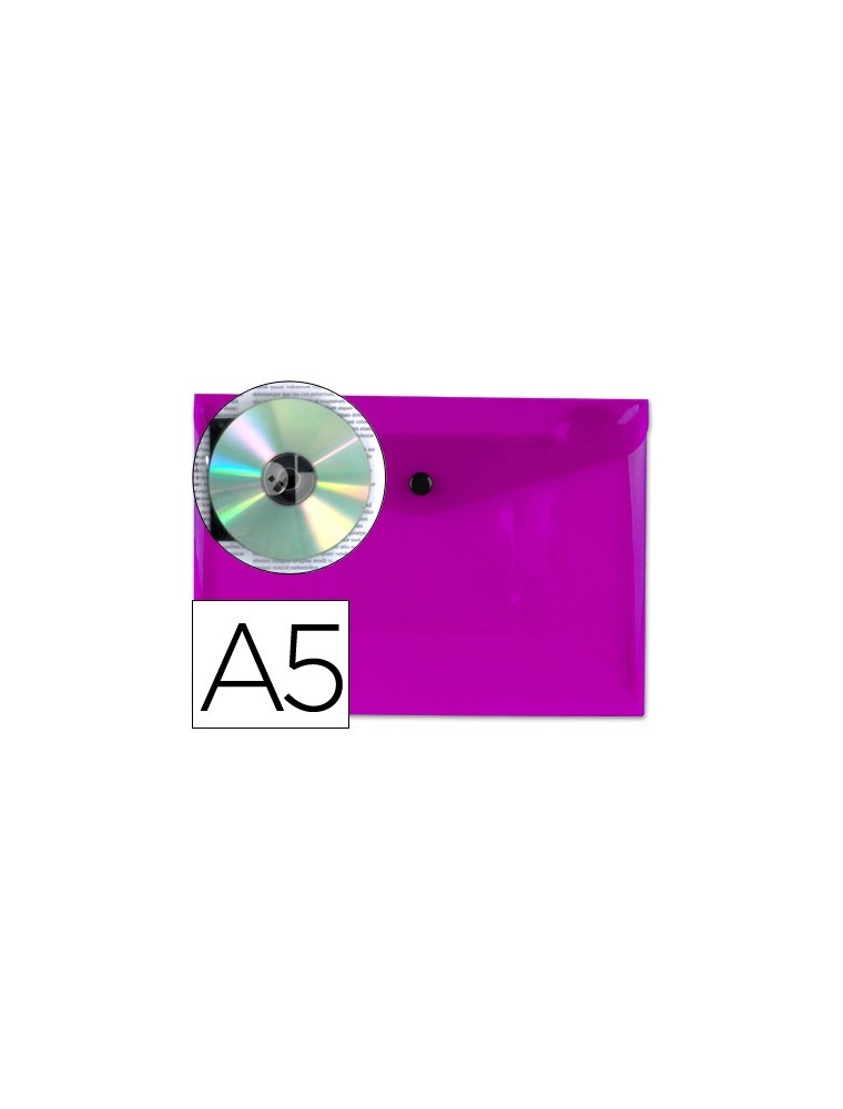 CARPETA LIDERPAPEL DOSSIER BROCHE 34356 POLIPROPILENO DIN A5 VIOLETA TRANSPARENTE